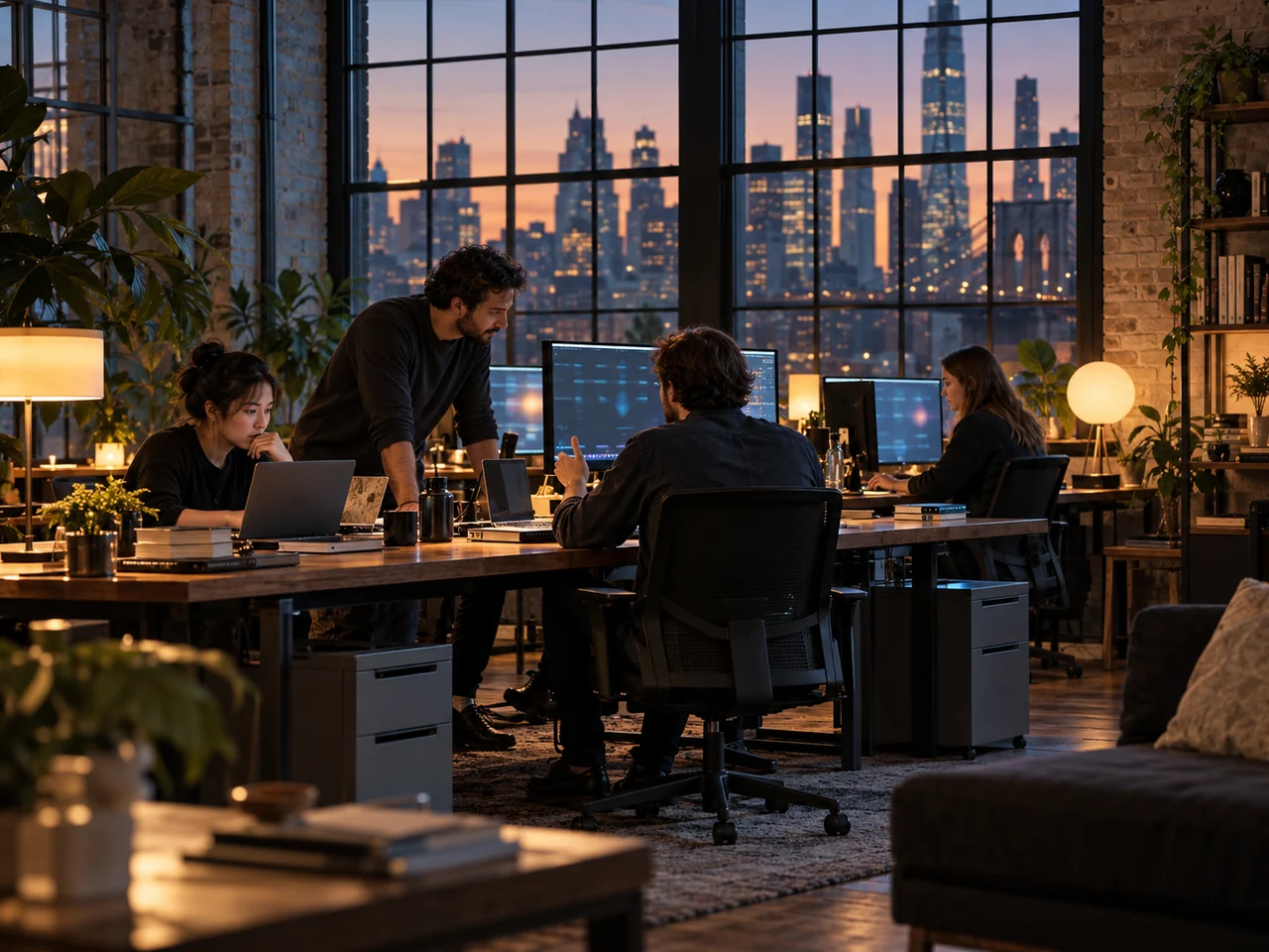 The Tessera team working in the Brooklyn office